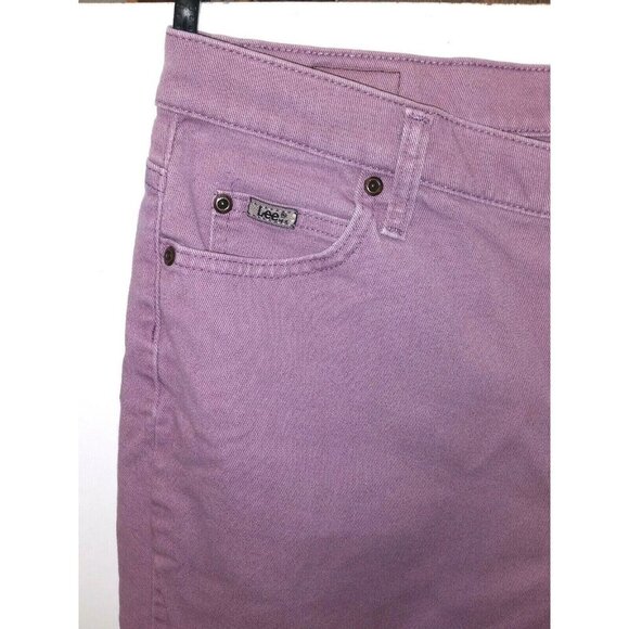 Lee Jeans Womens Lavender Sz 16 Relaxed Straight Leg at the Waist flaw paint - Picture 4 of 10